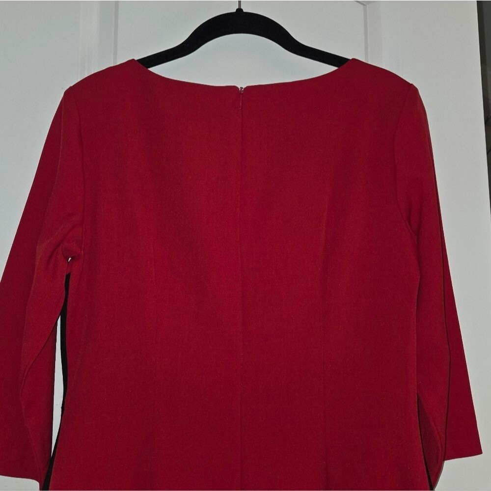 Liz Claiborne Red Black Colorblock Career Dress - Picture 10 of 10